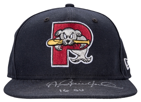 2016 Andrew Benintendi Game Used and Signed Portland Sea Dogs (Red Sox) Minor League Cap - (#1 MLB Prospect) (Anderson LOA)